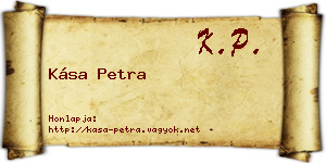Kása Petra névjegykártya